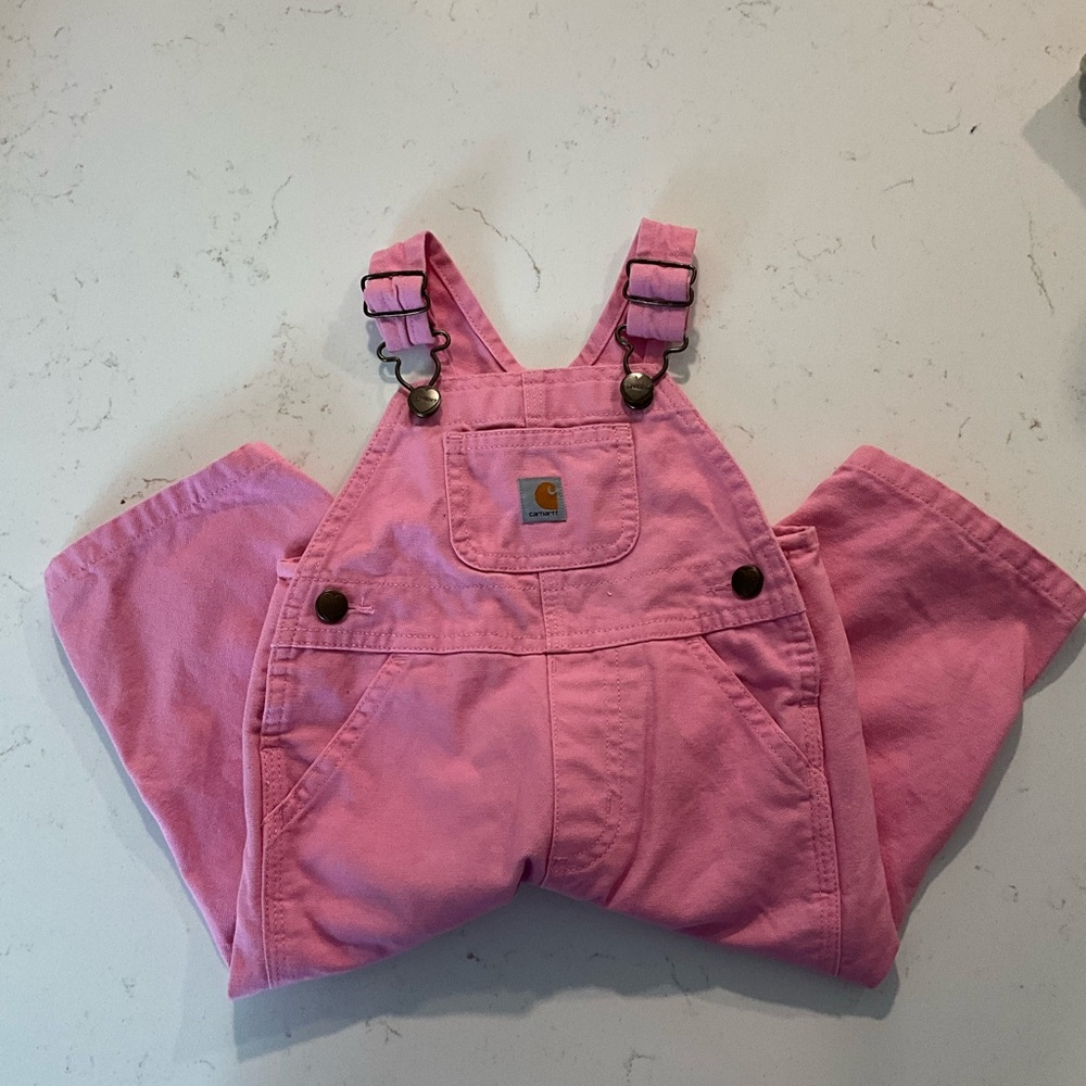 Carhartt Kids Overalls in Soft Pink
